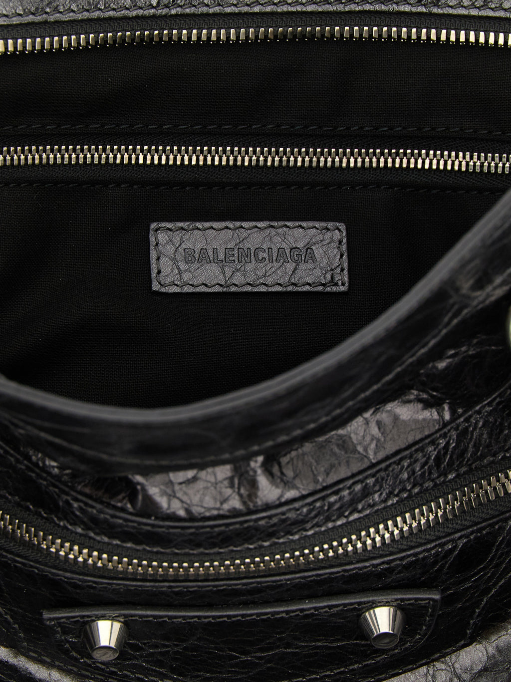 Balenciaga Silver Lamb Leather Handbag