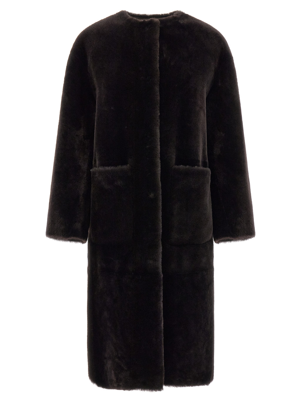 BLANCHA Brown Lamb Fur Coat