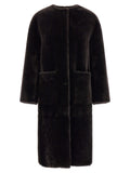 BLANCHA Brown Lamb Fur Coat