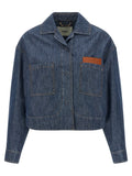 Chaqueta de mezclilla Fendi de algodón azul