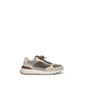 Brunello Cucinelli Gray Calf Leather Bos Taurus Chunky Sneakers