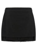 Rick Owens Black Ramie Long Skirt