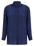 Gianluca Capannolo Blue Silk Blouse