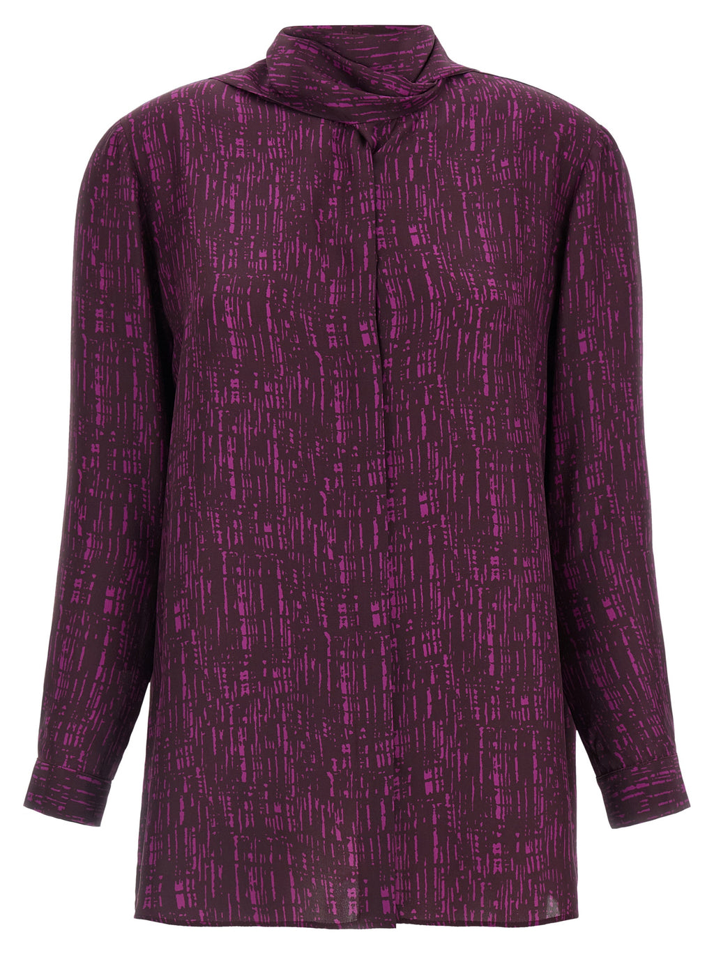 Gianluca Capannolo Purple Silk Blouse