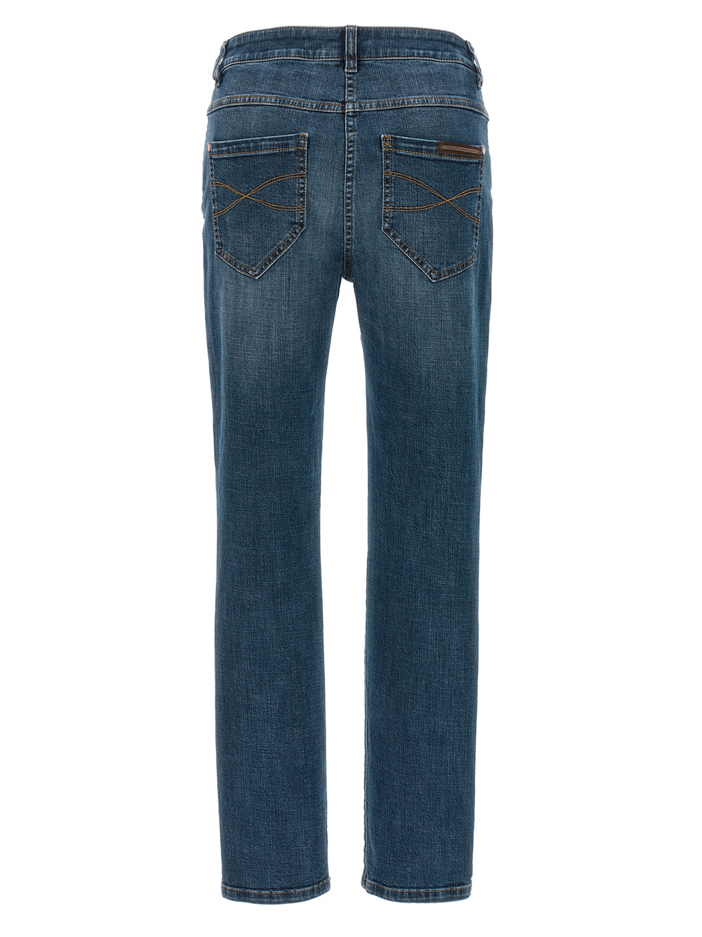 Jean droit Brunello Cucinelli en coton bleu