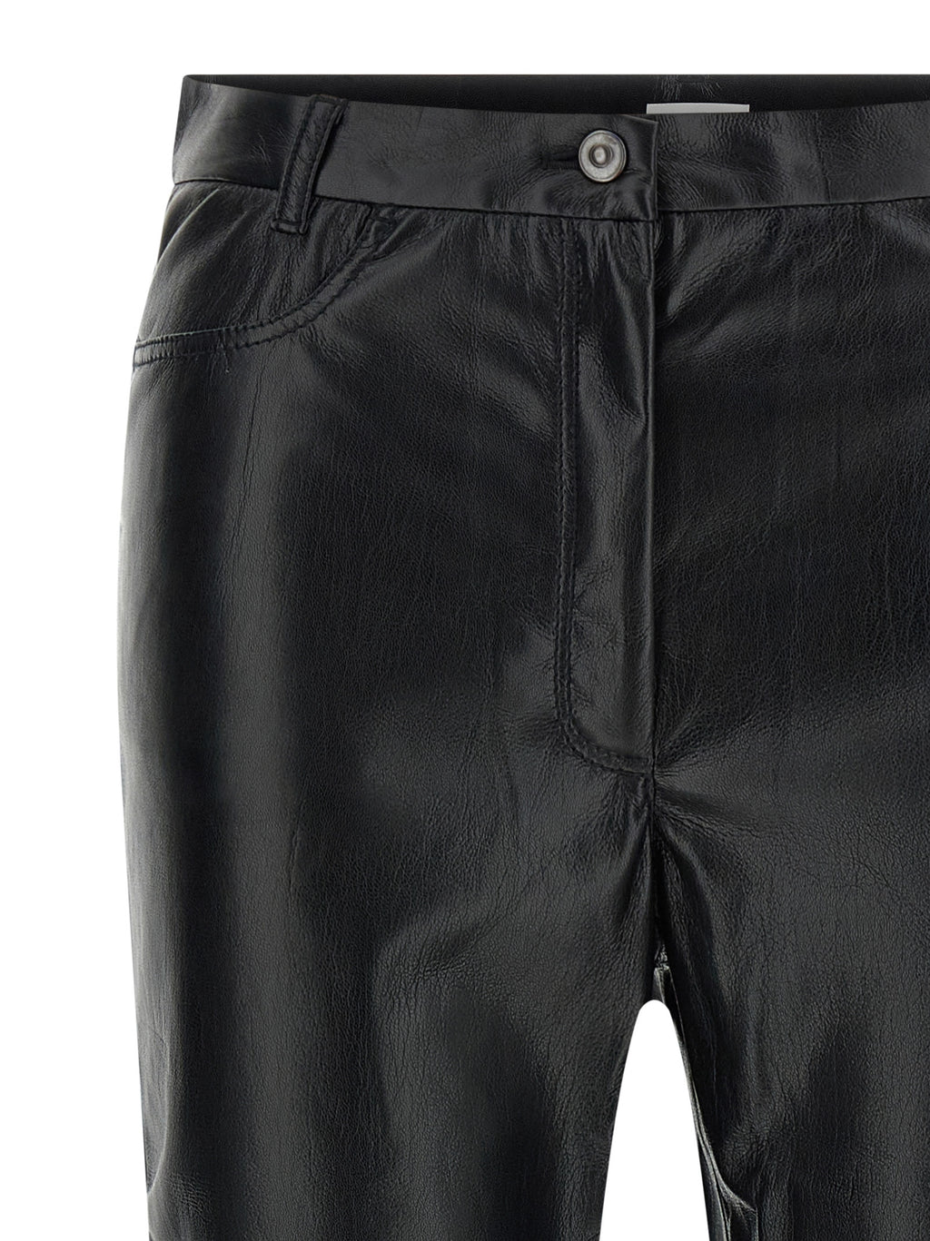 The Andamane Black Polyester Casual Pants