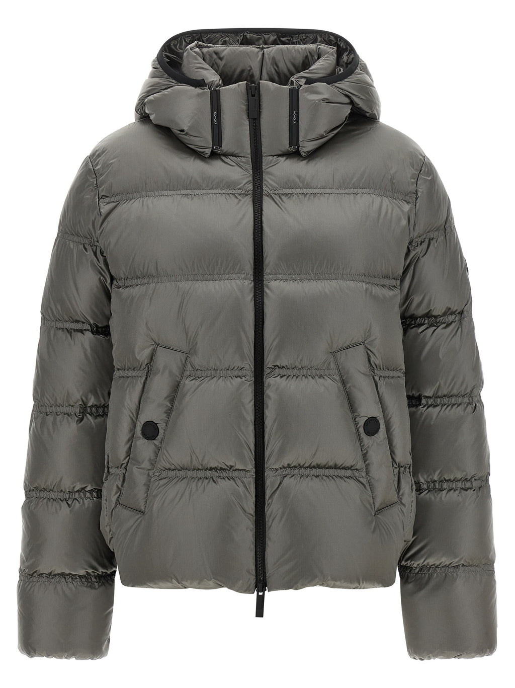 Moncler Gray Polyamide Full-Length Jacket