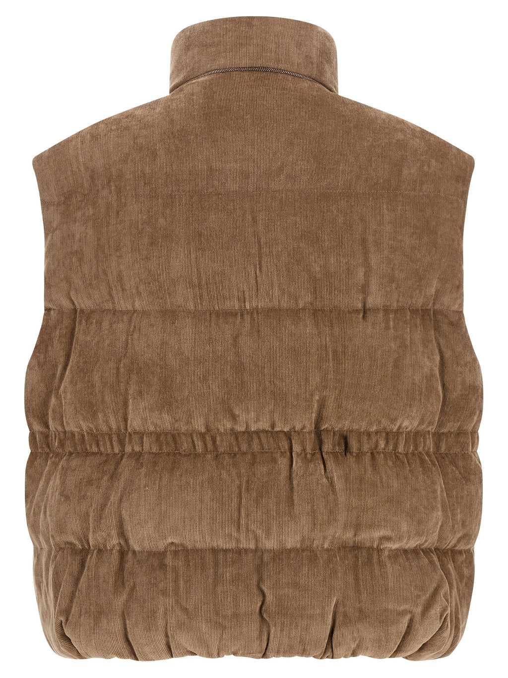 Brunello Cucinelli Gilet Sans Manches en Viscose Beige