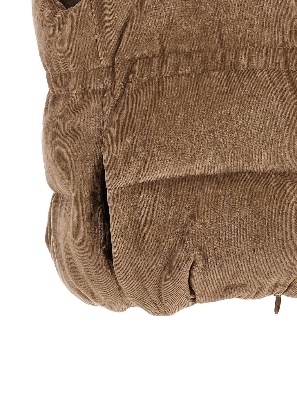 Brunello Cucinelli Gilet Sans Manches en Viscose Beige