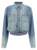 R13 Blue Cotton Blouse