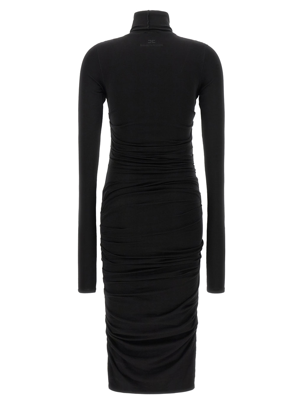 Elisabetta Franchi Black Lycra Midi Dress