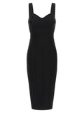 Elisabetta Franchi Black Polyamide Midi Dress