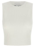 Elisabetta Franchi White Viscose Sleeveles T-Shirt
