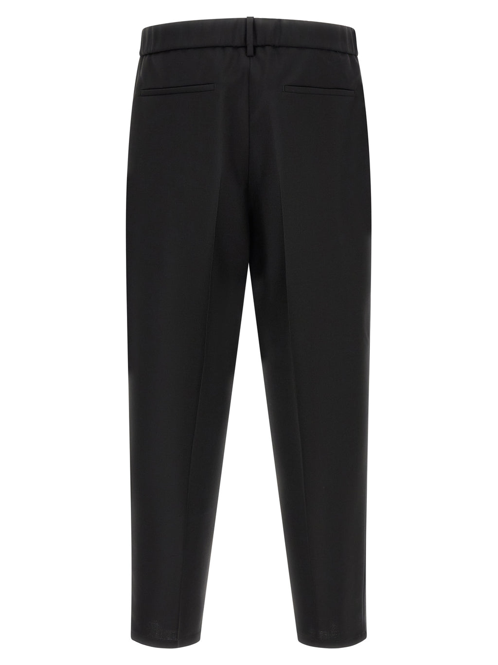 Jil Sander Black Virgin Wool Cropped Pants
