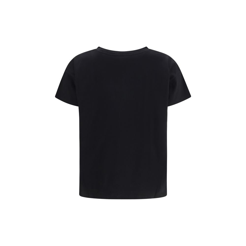 T-shirt en coton noir Loulou De Saison