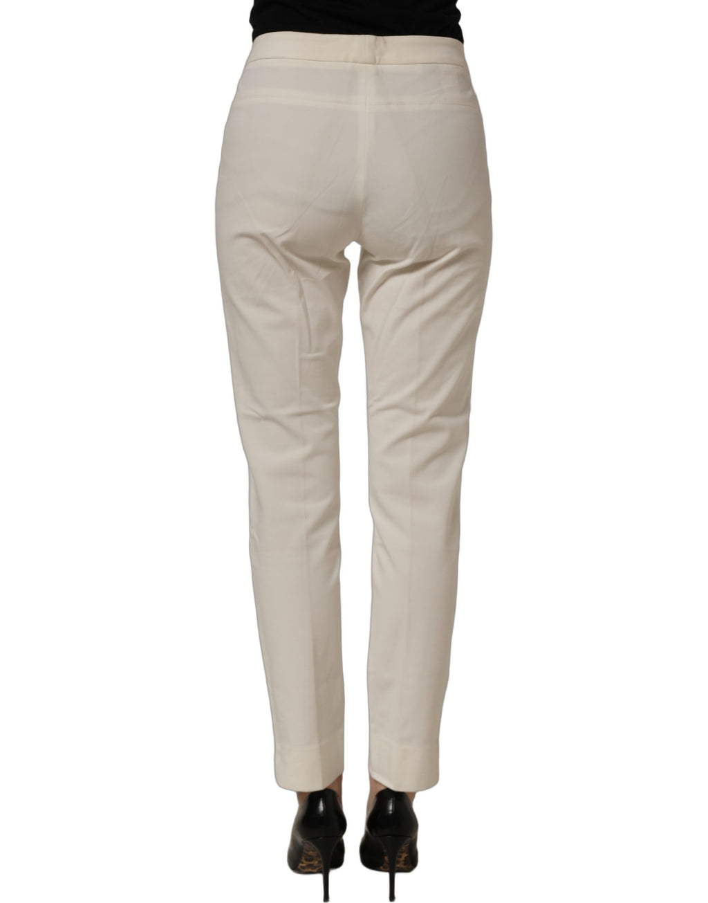 Peserico Off White MidWaist Tapered Women Chino Trouser Pants