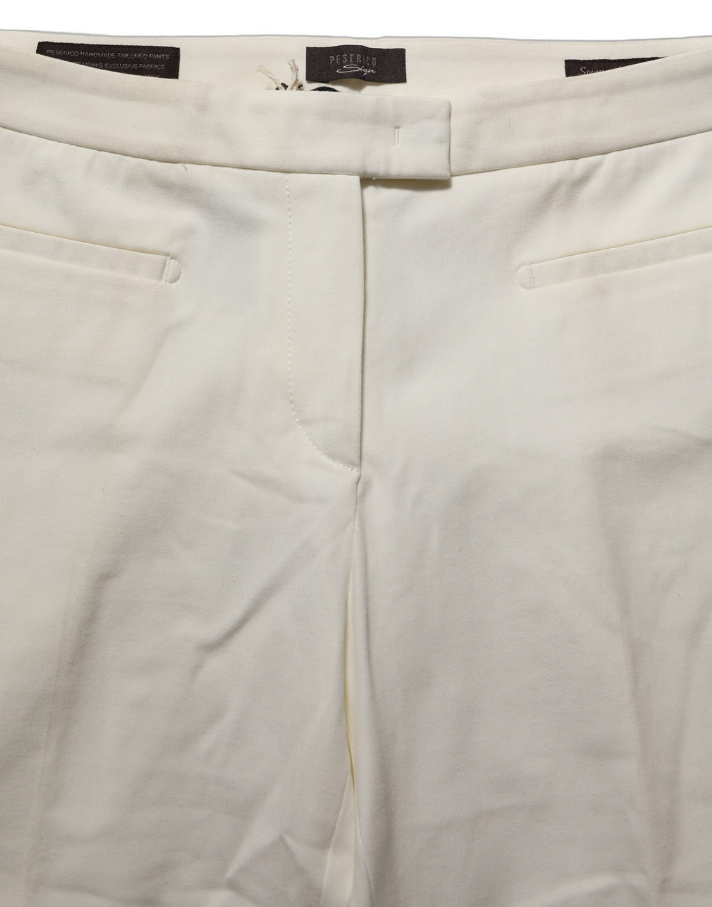 Peserico Off White MidWaist Tapered Women Chino Trouser Pants