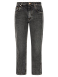 Brunello Cucinelli Gray Cotton Straight-Leg Jeans