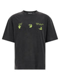 Camiseta de algodón negra Off-White