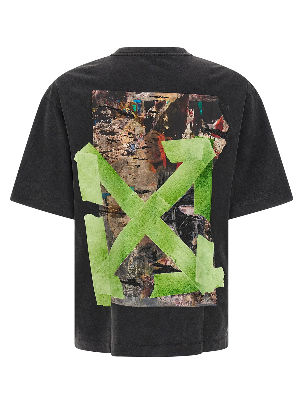 Camiseta de algodón negra Off-White