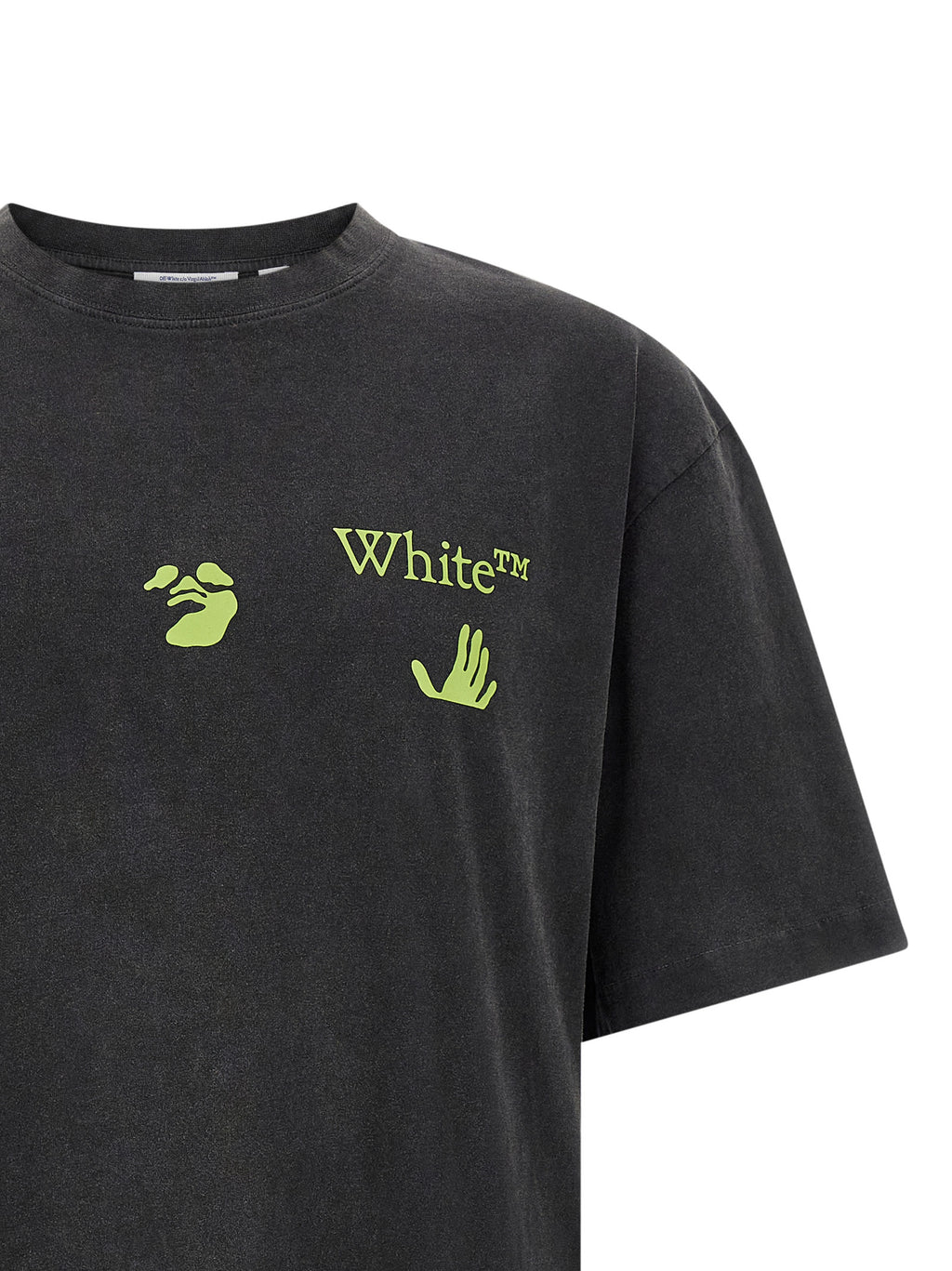 Camiseta de algodón negra Off-White