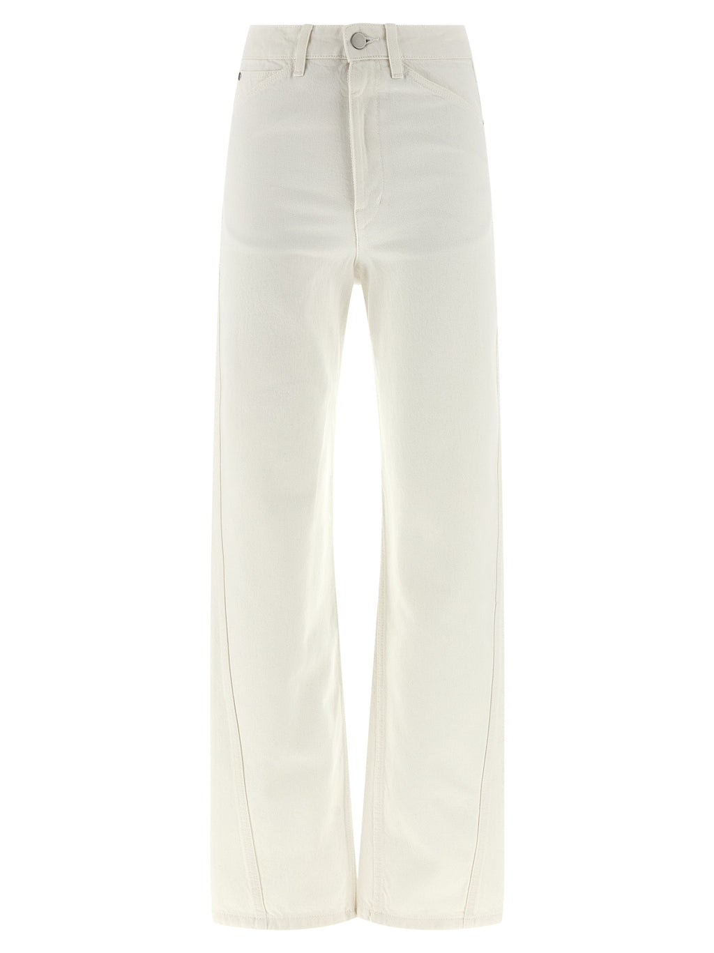 Lemaire White Cotton High-Waisted Jean