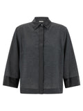 Peserico Gray Lyocell Blouse