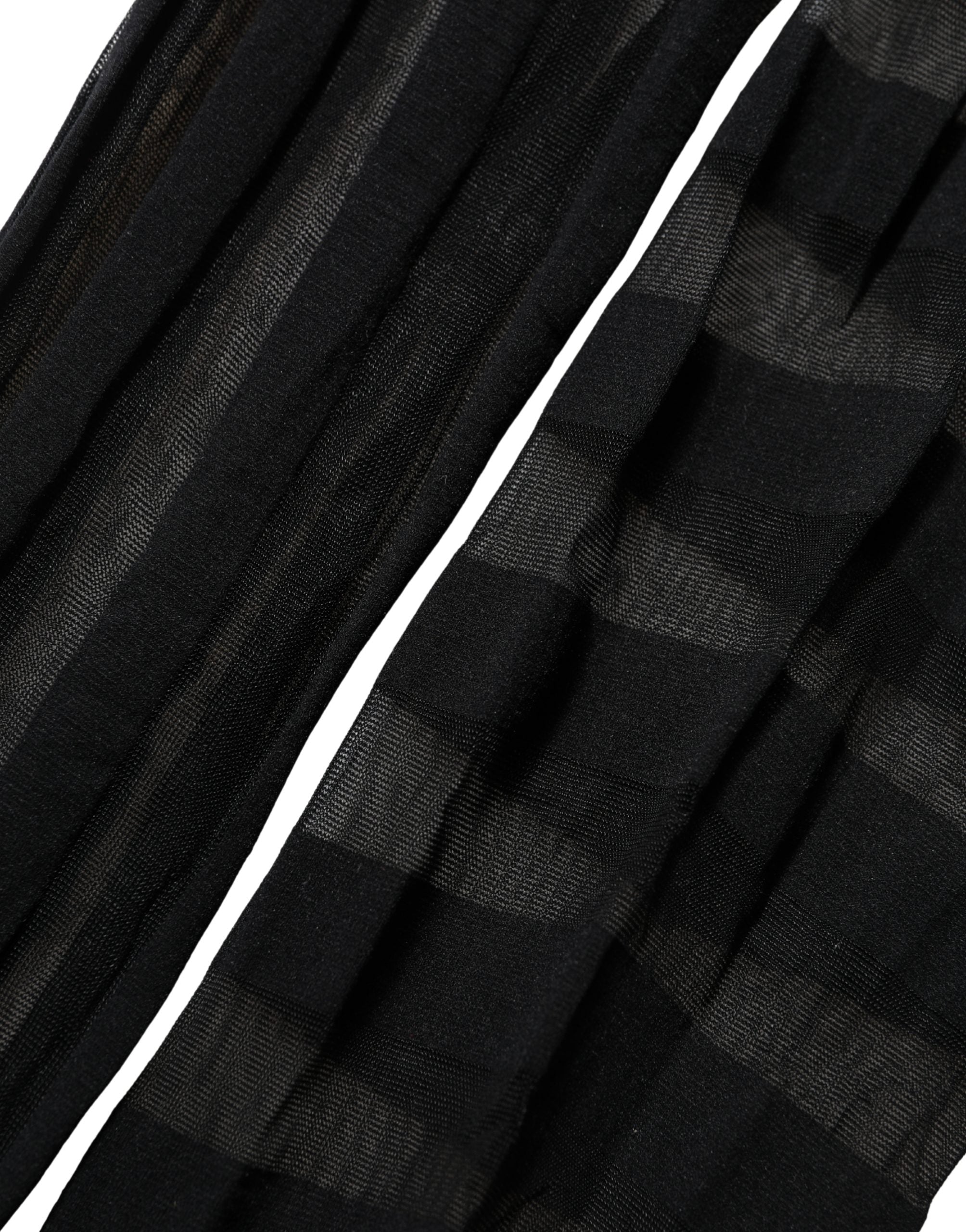 Dolce & Gabbana Black Stripes Tights Stockings Pantyhose Socks