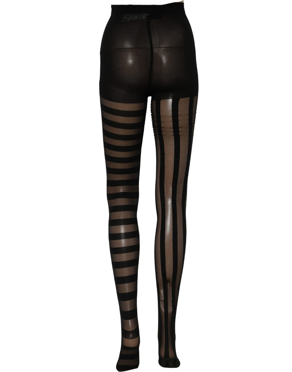 Dolce & Gabbana Black Stripes Tights Stockings Pantyhose Socks