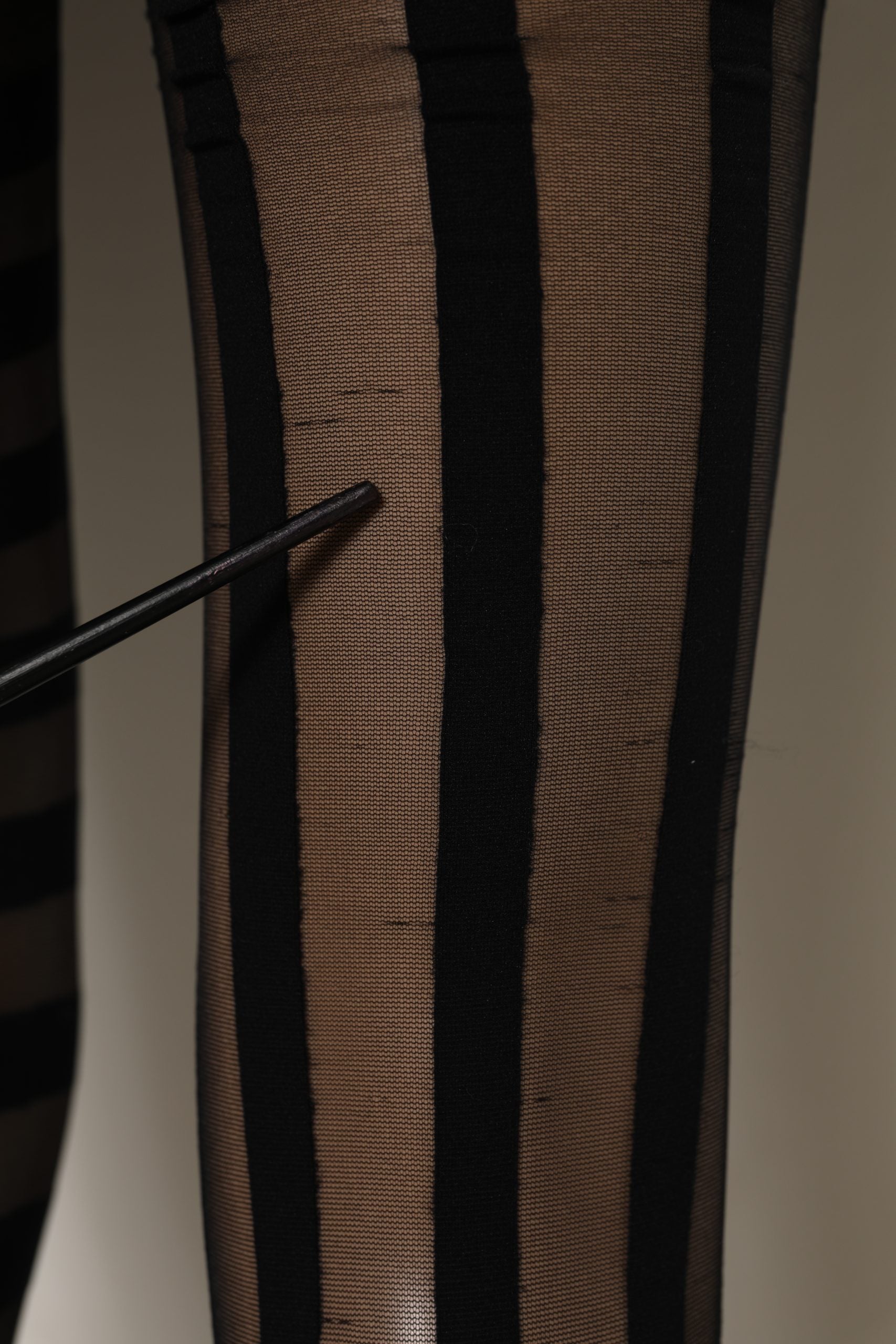 Dolce & Gabbana Black Stripes Tights Stockings Pantyhose Socks
