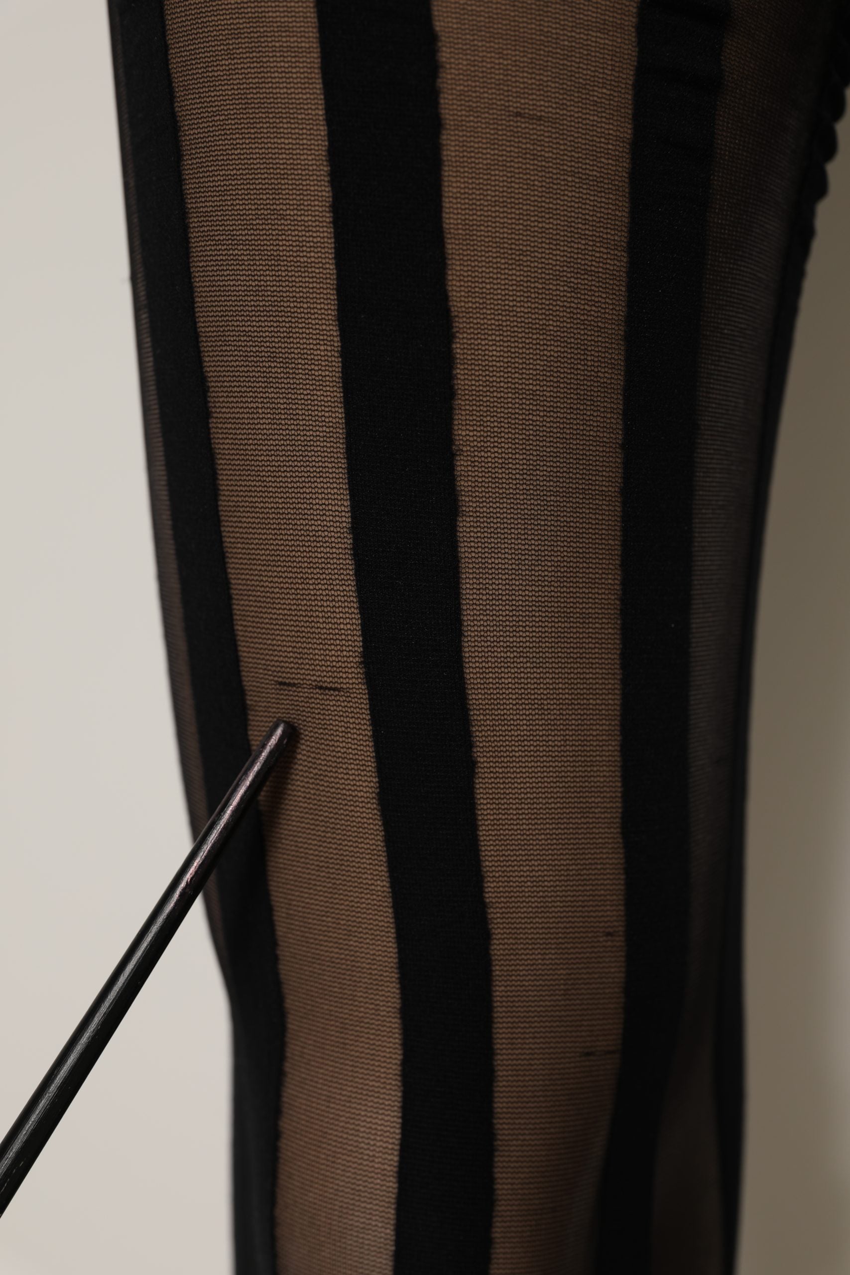 Dolce & Gabbana Black Stripes Tights Stockings Pantyhose Socks
