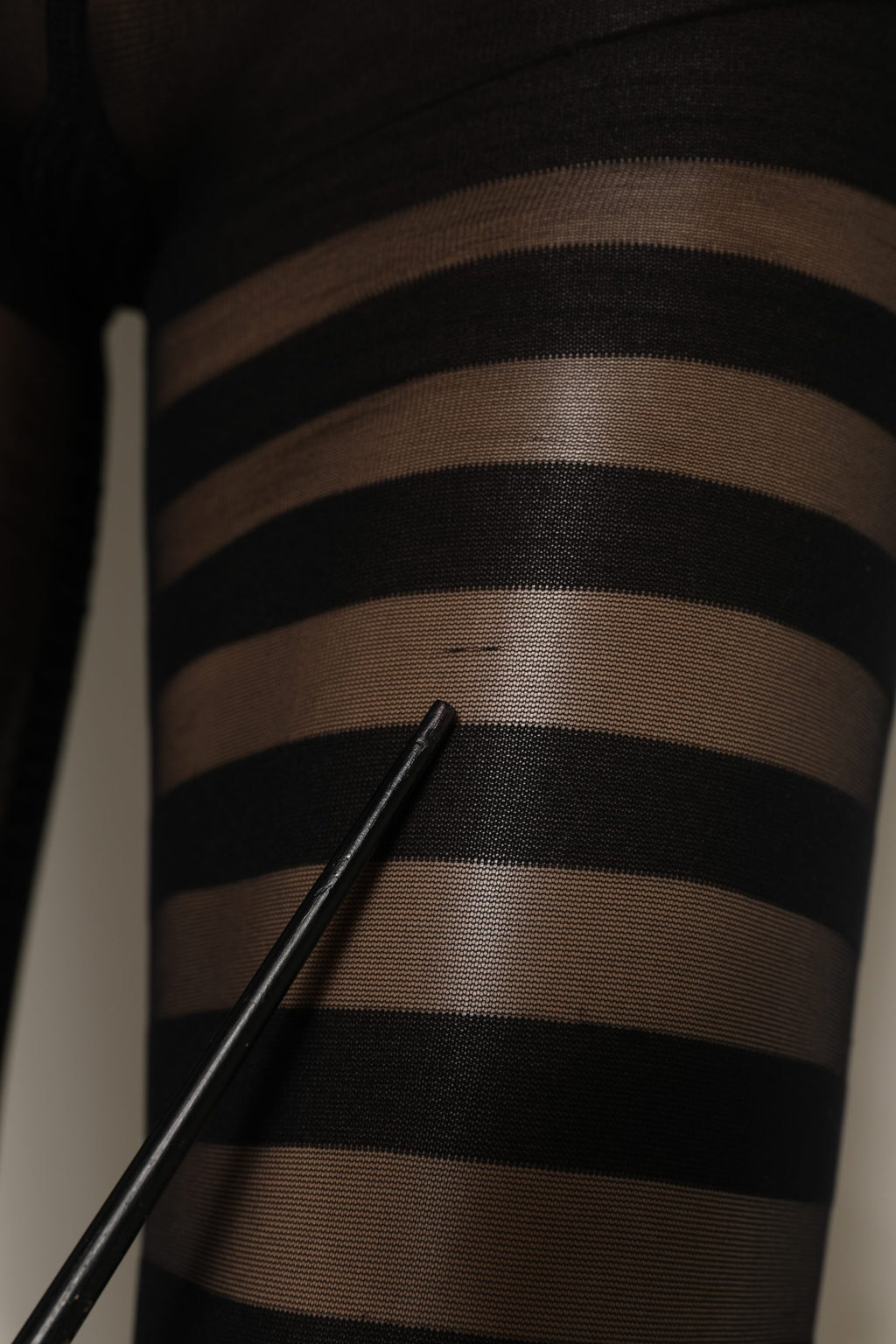 Dolce & Gabbana Black Stripes Tights Stockings Pantyhose Socks
