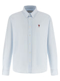 Ami Paris Blue Cotton Blouse