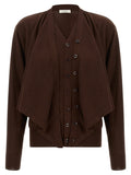 Lemaire Bordeaux Wool Cardigan