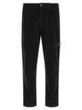 Stone Island Black Cotton Casual Pants