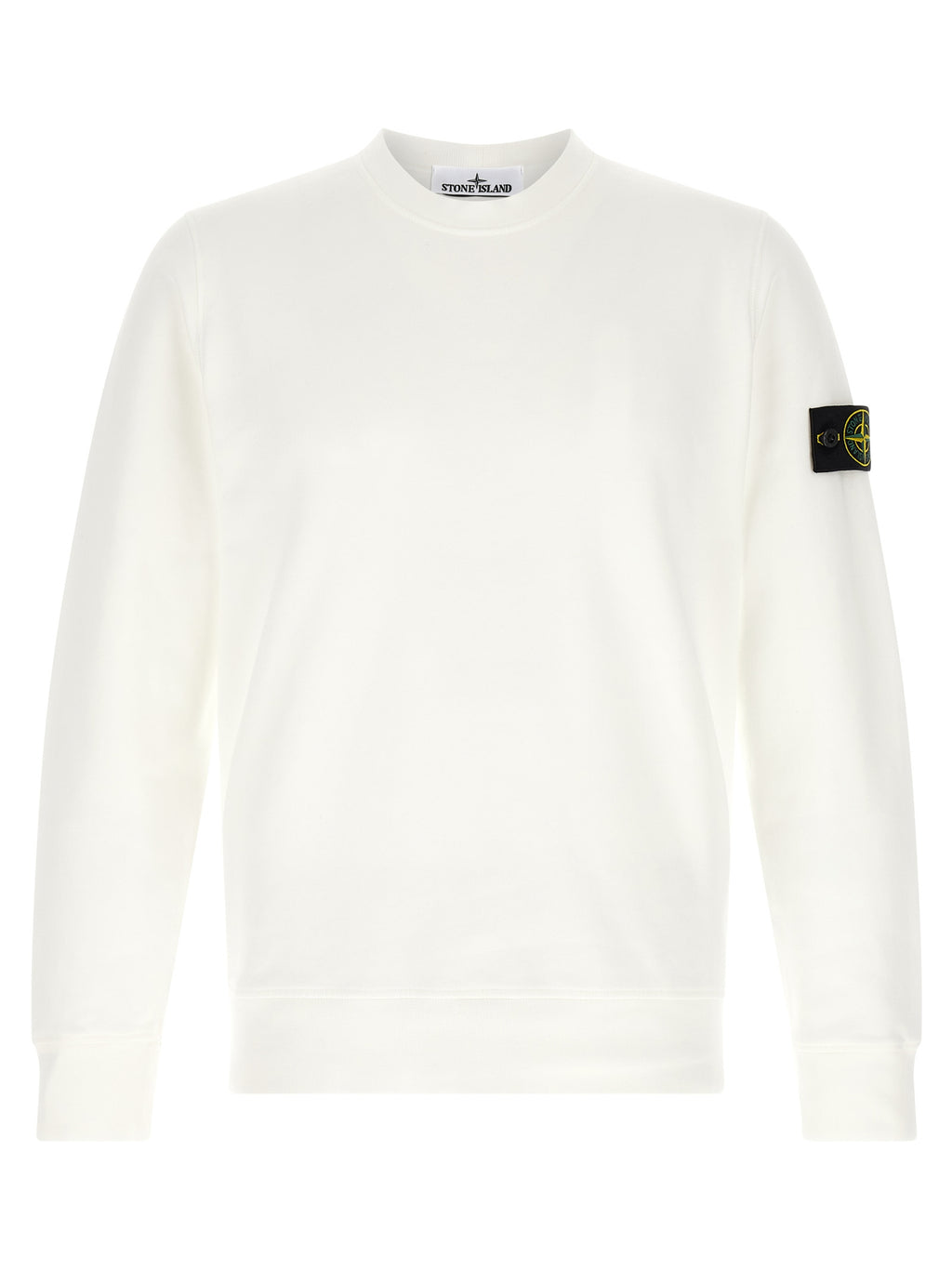 Stone Island White Cotton Sweatshirt