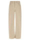 Brunello Cucinelli Beige Cotton Relaxed Fit Jeans