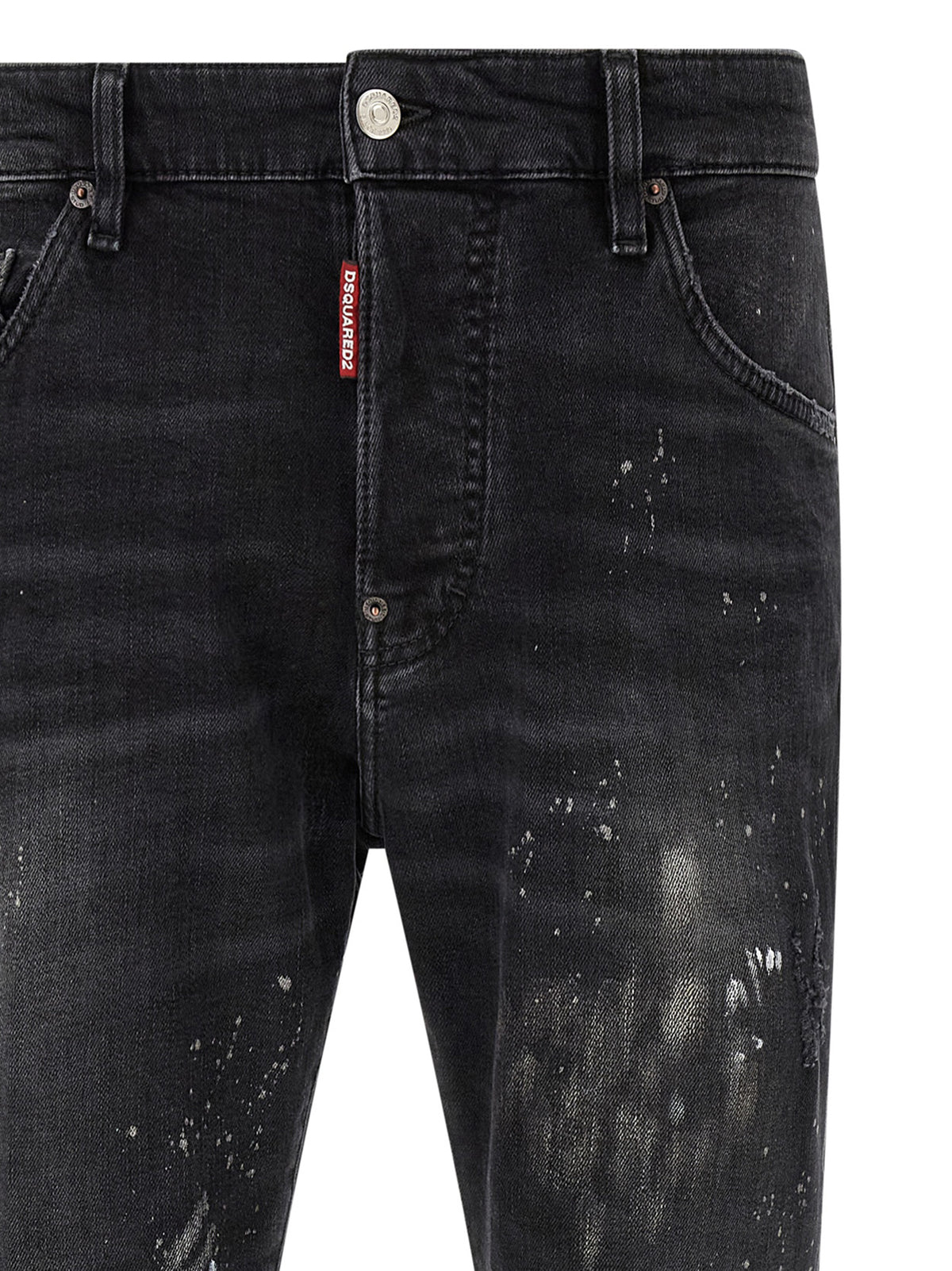 Vaqueros Dsquared² de algodón negro y corte ajustado