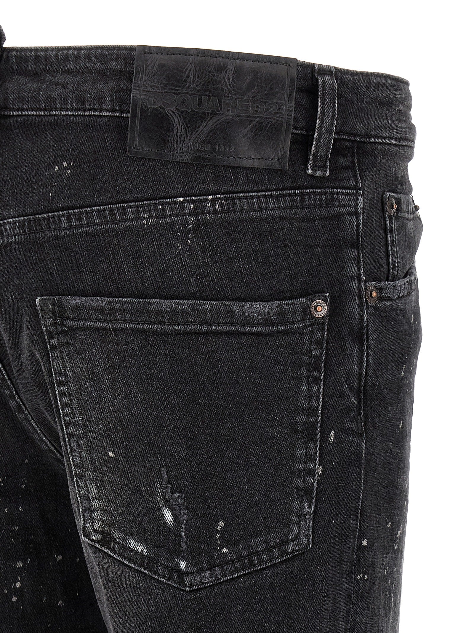 Vaqueros Dsquared² de algodón negro y corte ajustado