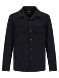 ZEGNA Blue Wool Blouse