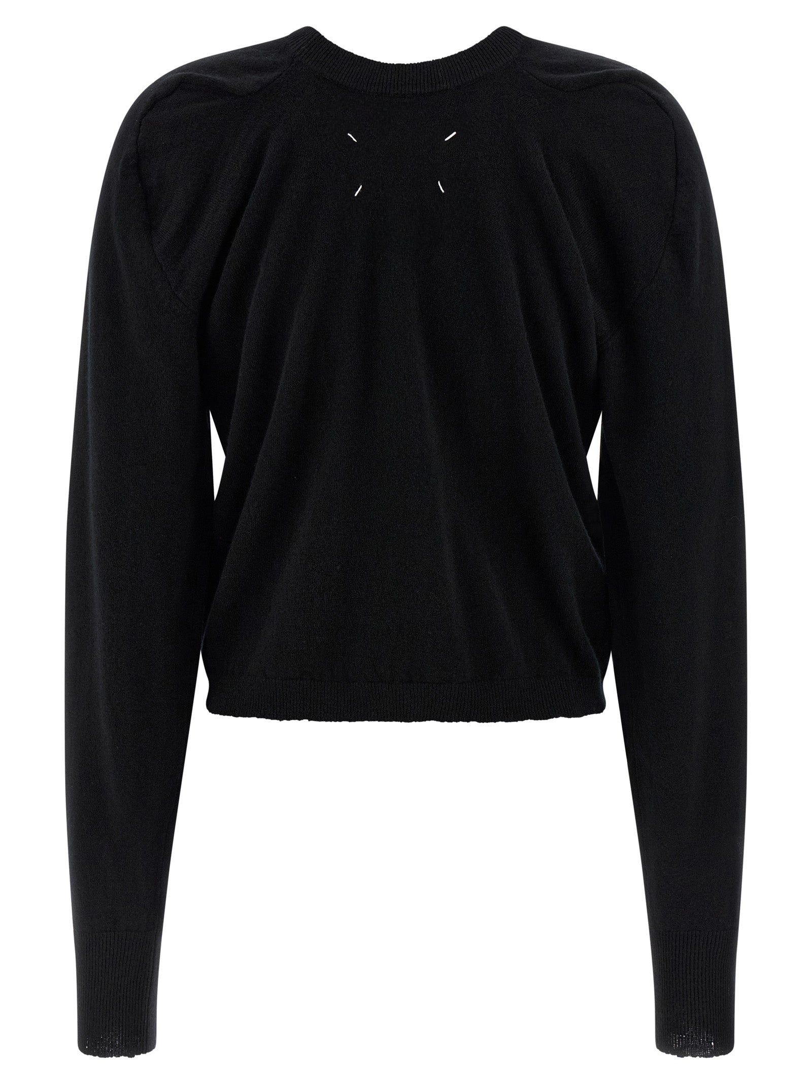 Cardigan noir en laine vierge Maison Margiela