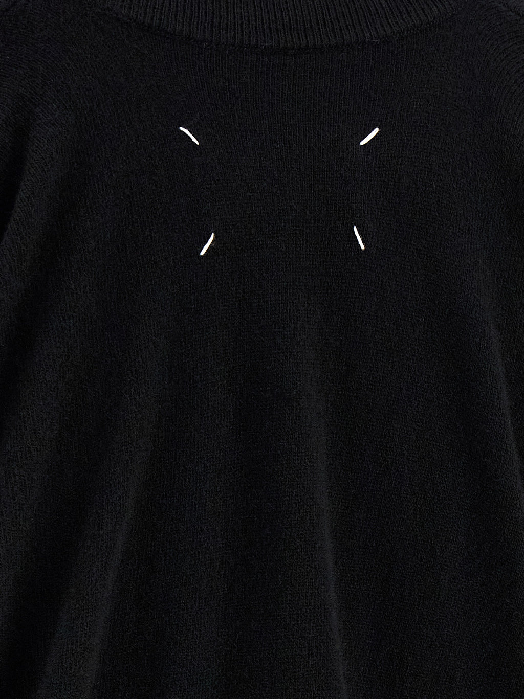 Cardigan noir en laine vierge Maison Margiela