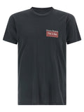 Camiseta de algodón negra Maison Margiela