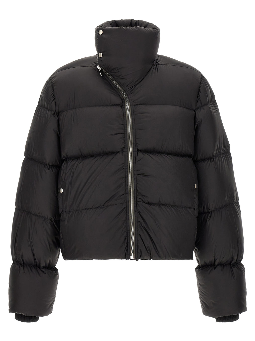 Rick Owens Black Nylon Full-Length Jacket