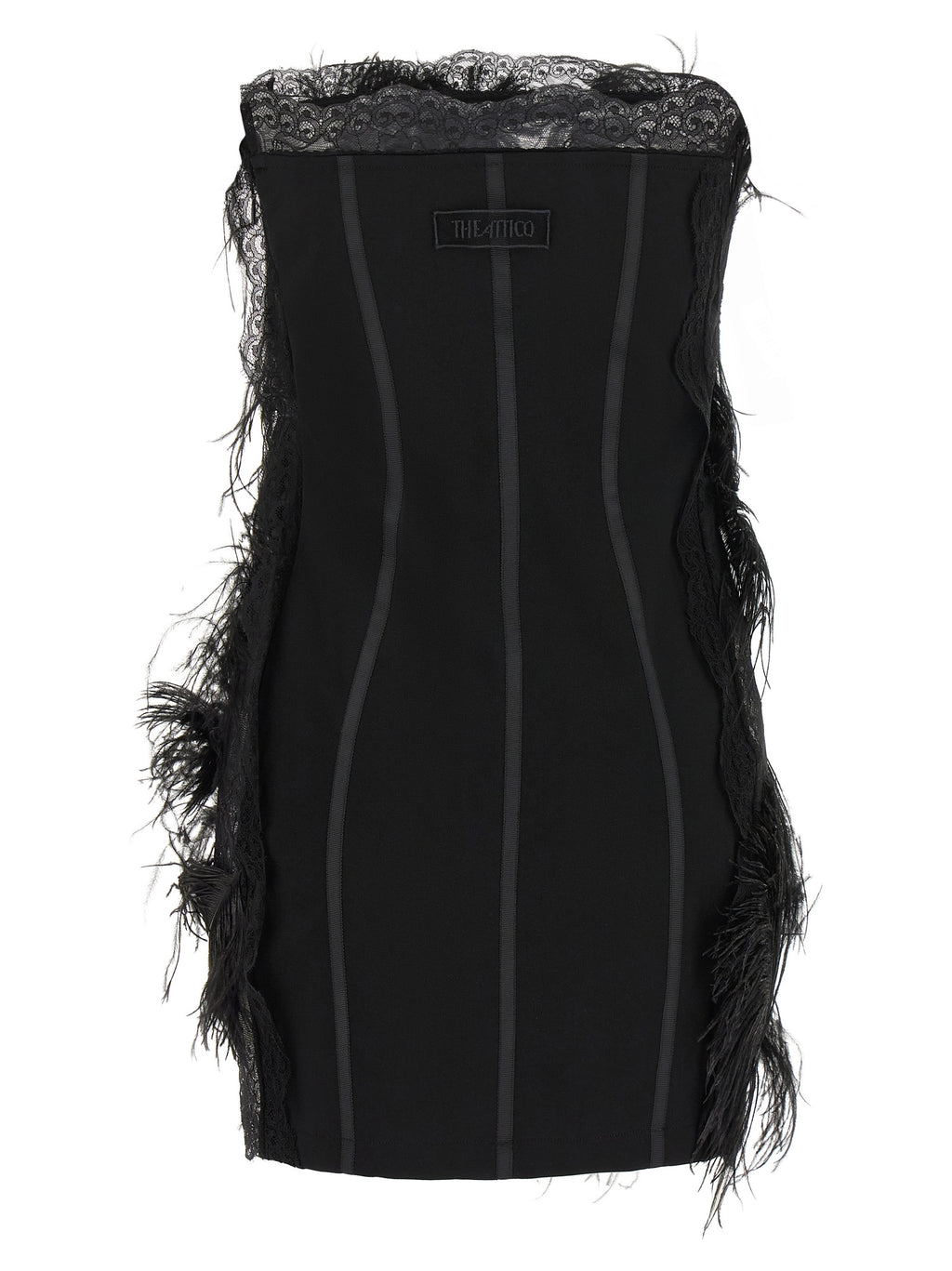 The Attico Black Polyamide Short Dress