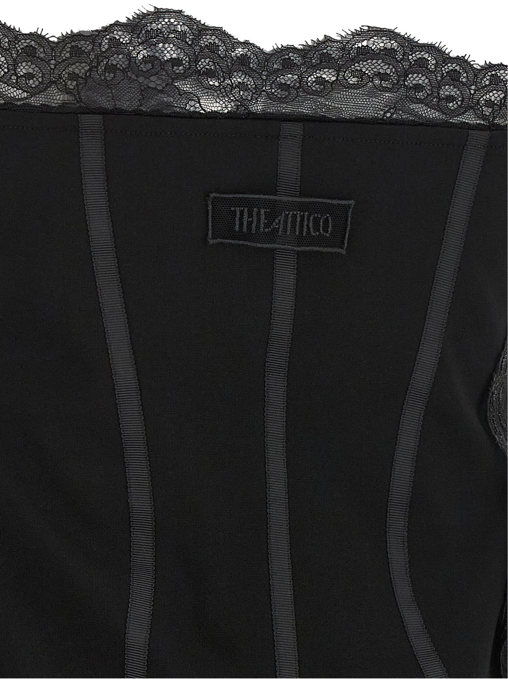 The Attico Black Polyamide Short Dress