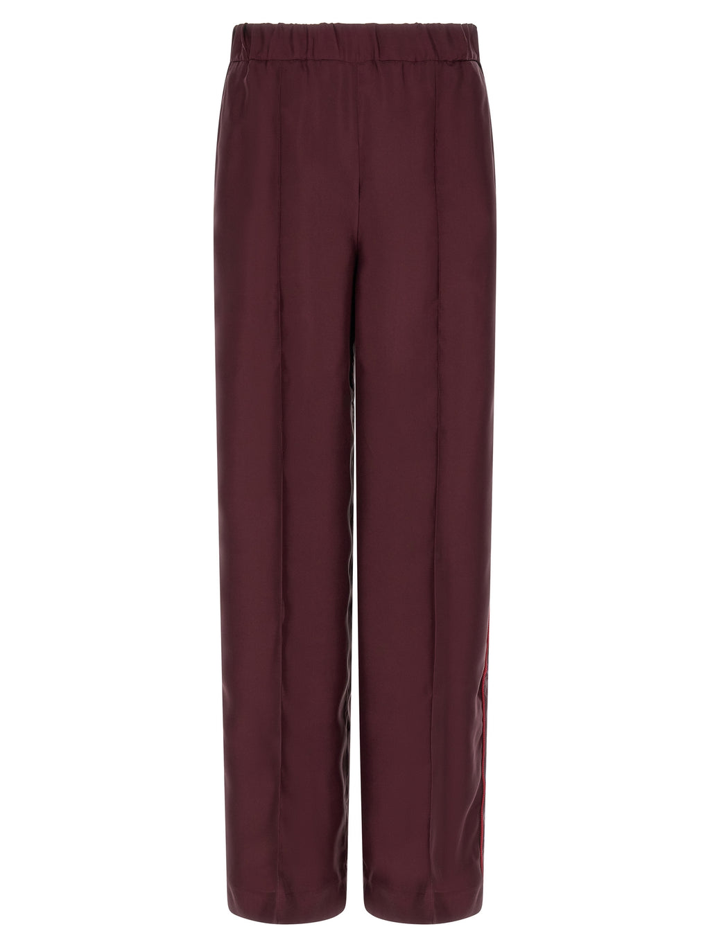 F.R.S. - FOR RESTLESS SLEEPERS Bordeaux Silk Casual Pants