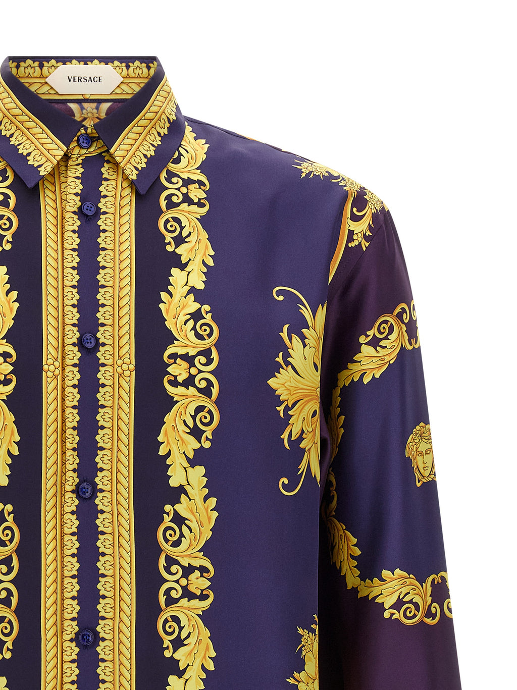 Chemisier en soie multicolore Versace