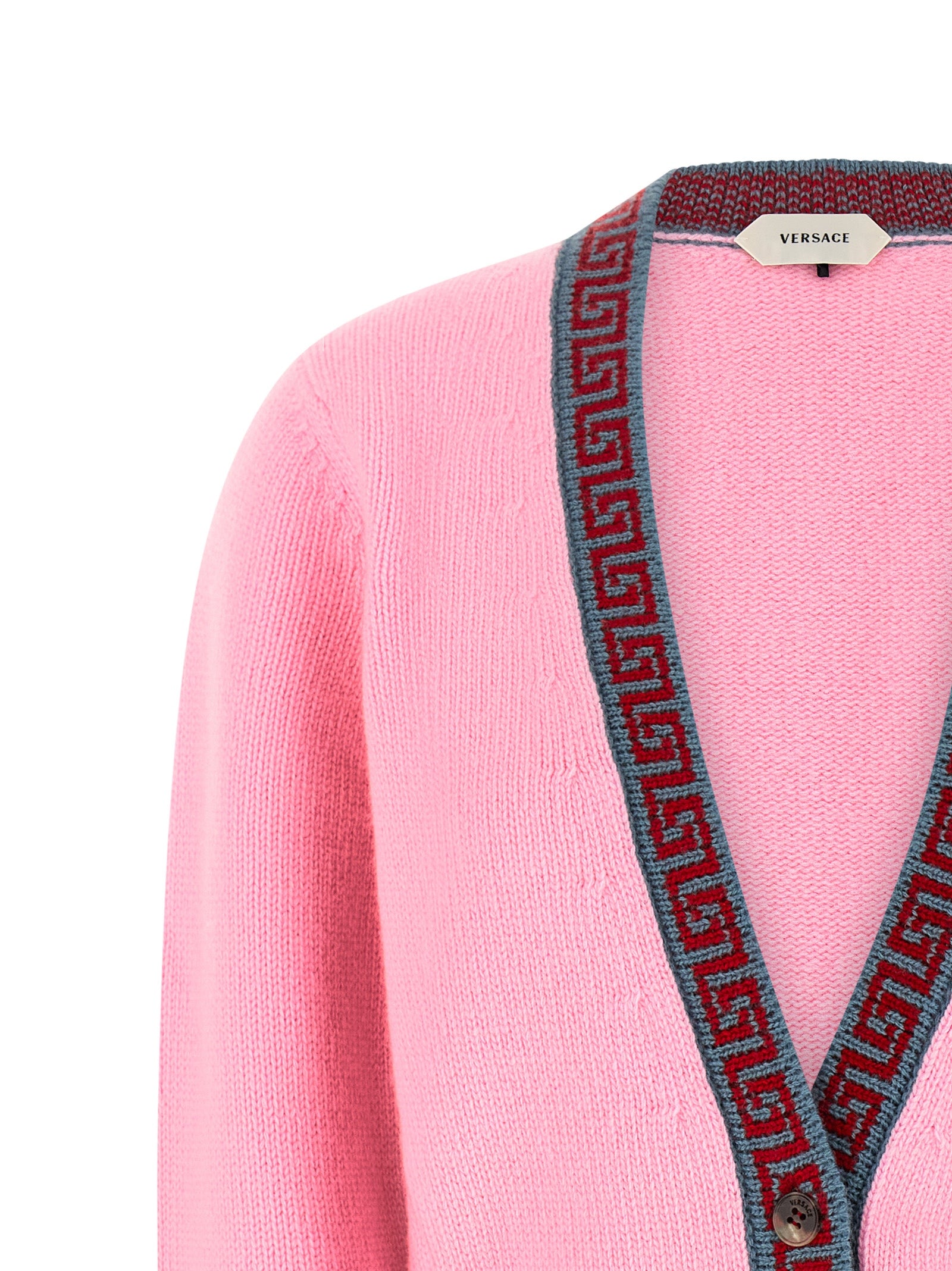 Versace Multicolor Virgin Wool Cardigan
