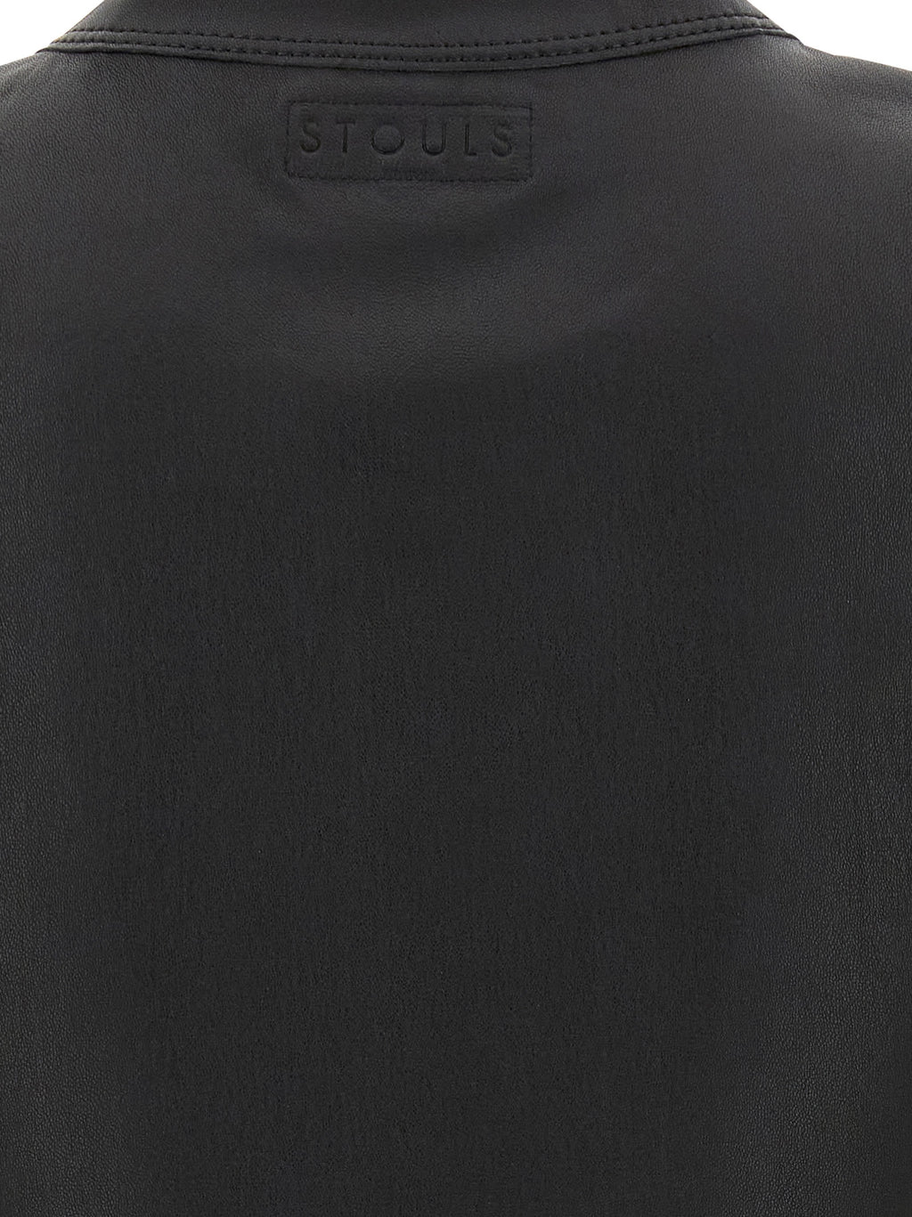STOULS Black Lamb Leather T-Shirt